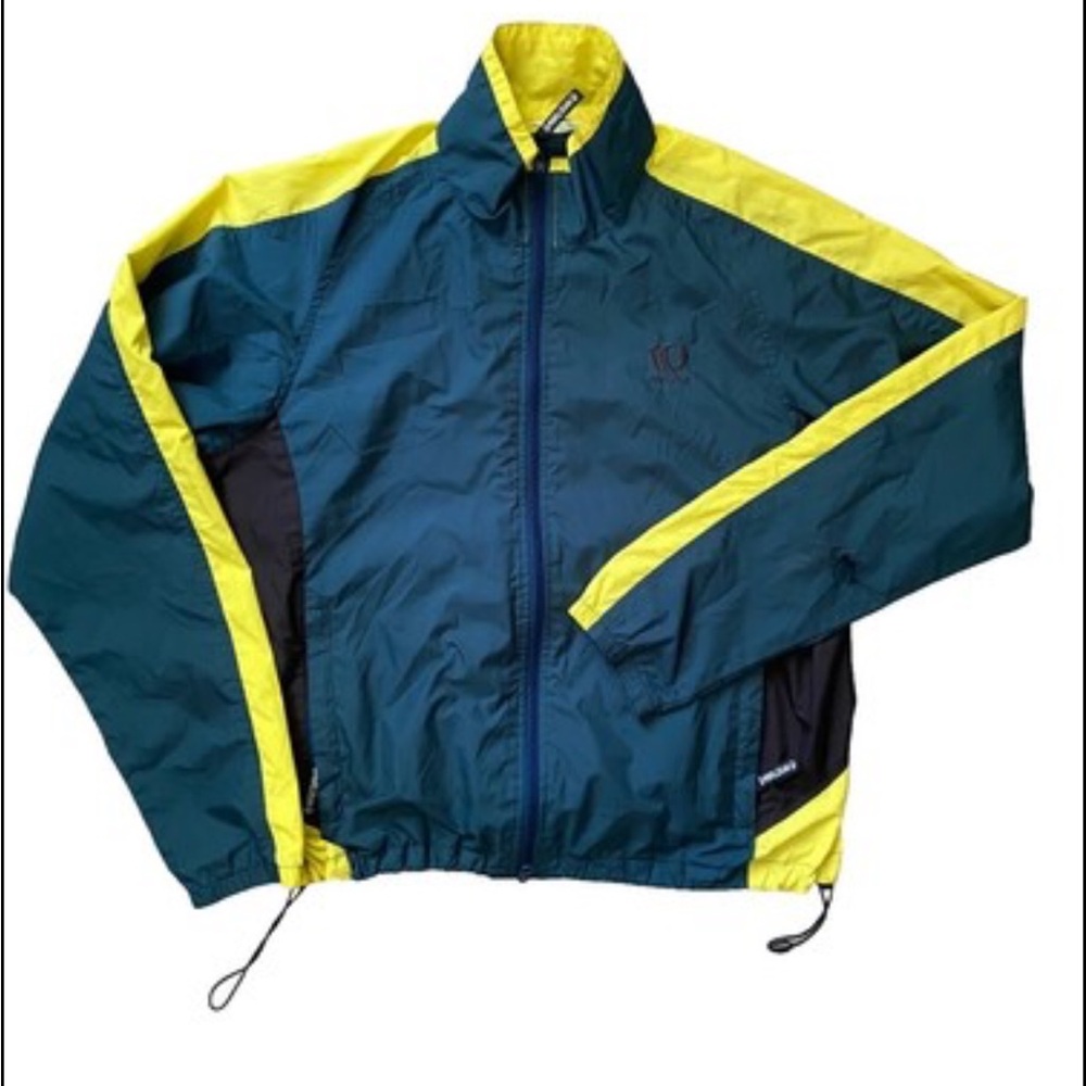 Pearl Izumi Teal Yellow Windbreaker Gorpcore Jacket M